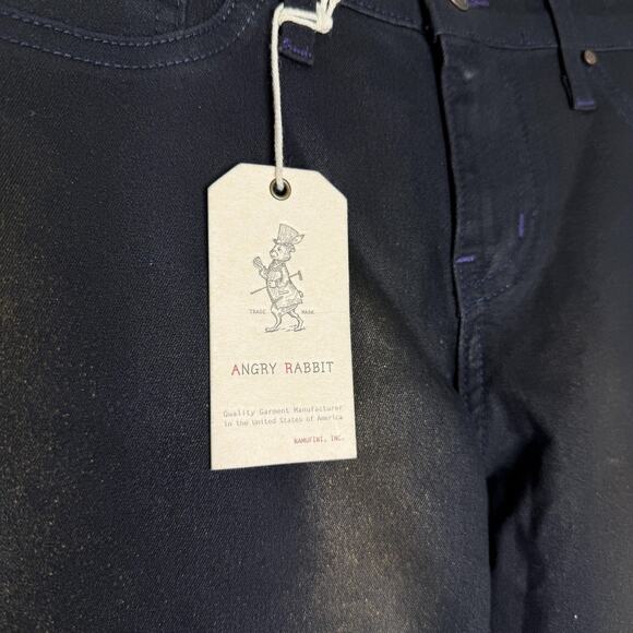 Angry Rabbit Jeans Womens 26 Skinny Stretch Denim High Rise Made in USA NEW - Picture 2 of 6
